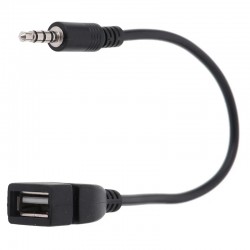 3.5mm Black Car AUX Audio Cable