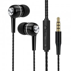 Wired Headphones 3.5mm Sport Earbuds with Bass Phone